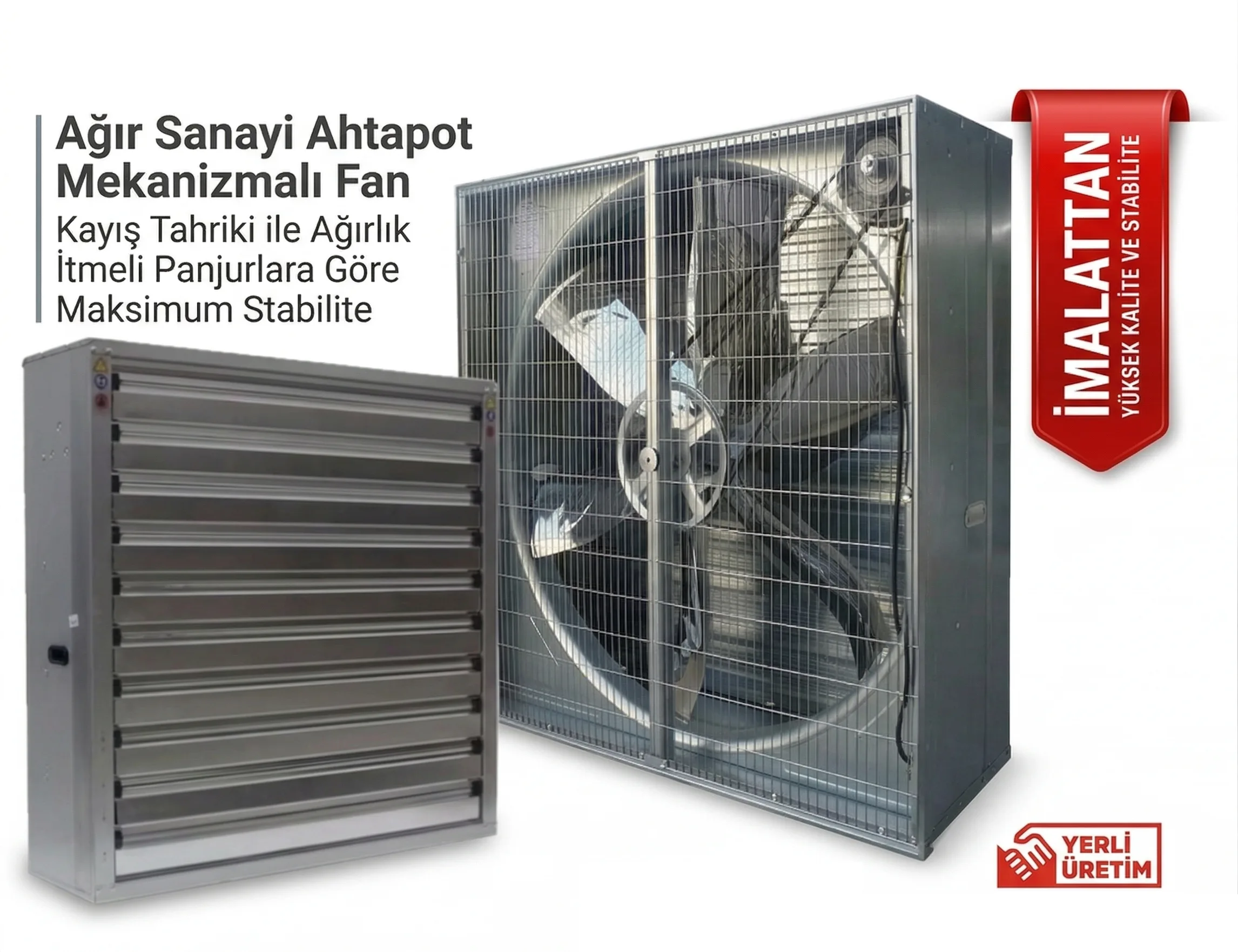 Egzoz Fanı – Endüstriyel Kümes, Sera ve Fabrika Havalandırma Fanı - Görsel 2